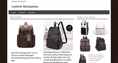 Desktop Screenshot of leatherbackpacks.net