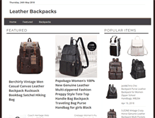 Tablet Screenshot of leatherbackpacks.net